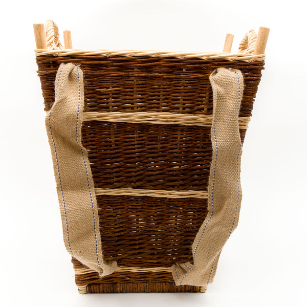 Large Back Pack Basket In Burnt Red Willow