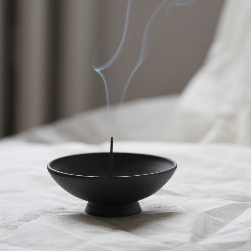 Mineral Purple, Incense Chalice in Terracotta. Zen. Artisan
