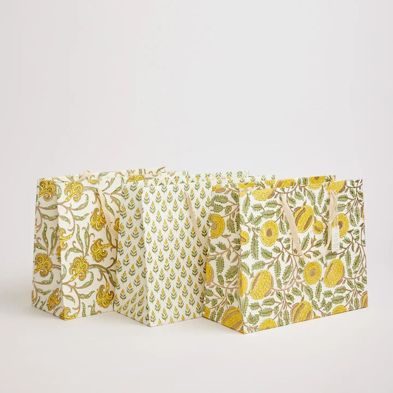 Hand block printed gift bags - Large