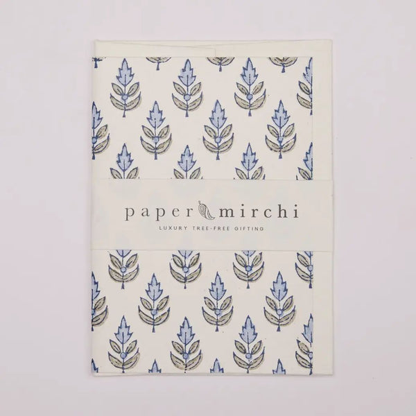 Hand block printed greeting card - Buti Blue Stone