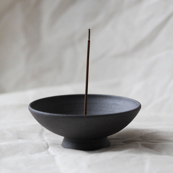 Mineral Purple, Incense Chalice in Terracotta. Zen. Artisan