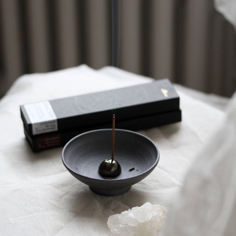 Mineral Purple, Incense Chalice in Terracotta. Zen. Artisan