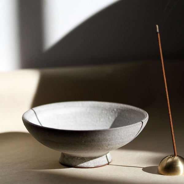 Incense Chalice in Terracotta ( earth & cloud ) Zen. Artisan
