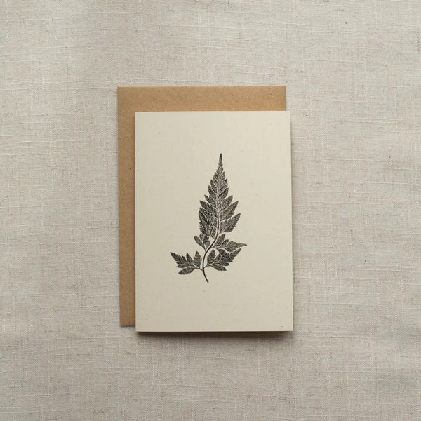 Dark Fern Botanical Greeting Card A6 Recycled Card