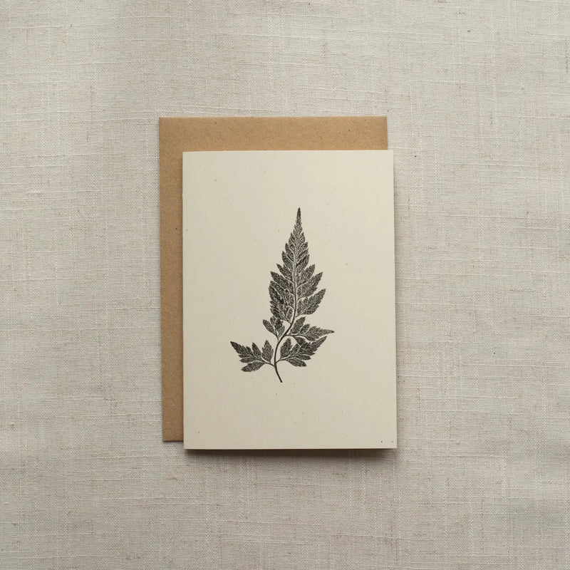 Dark Fern Botanical Greeting Card A6 Recycled Card