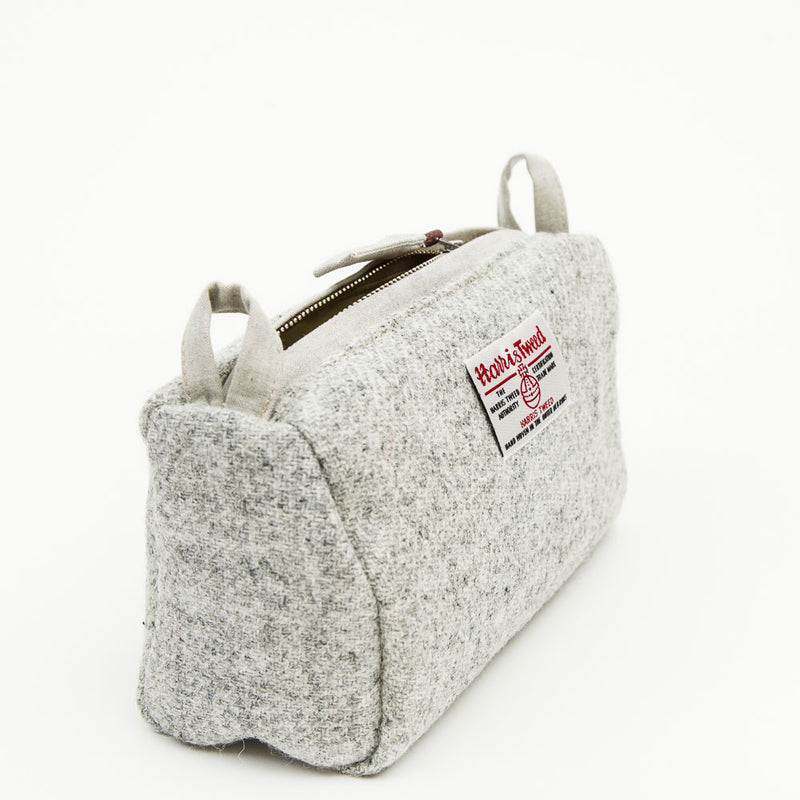 Harris Tweed Travel Wash Bag in Grey