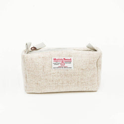 Harris Tweed Wash Bag in Cream