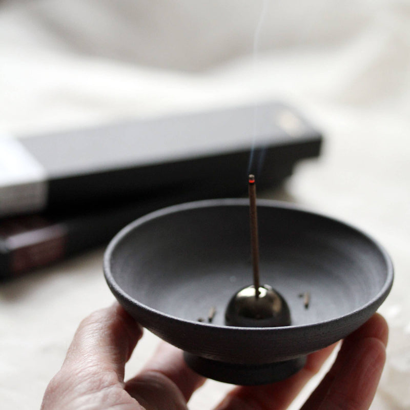 Mineral Purple, Incense Chalice in Terracotta. Zen. Artisan