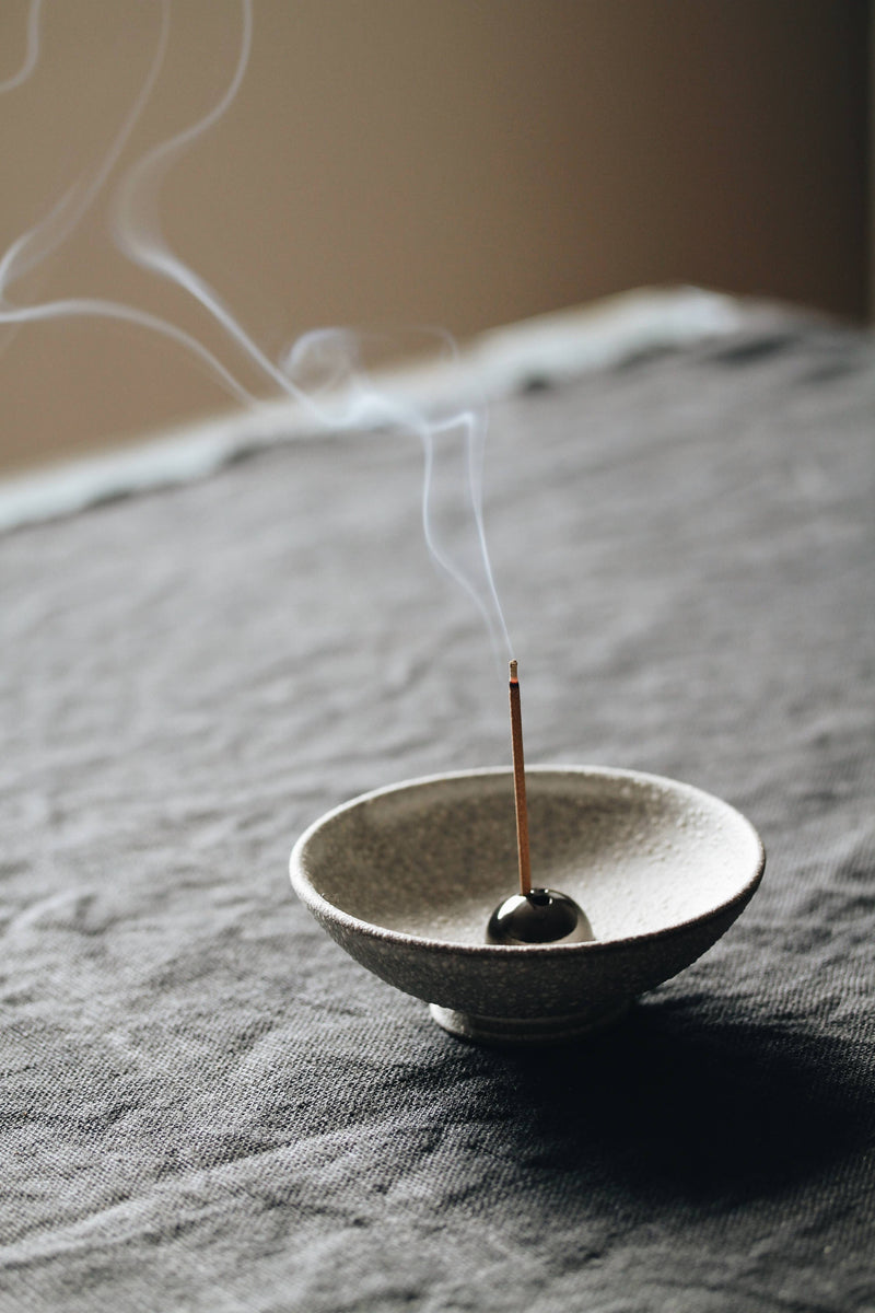 Incense Chalice in Terracotta ( earth & cloud ) Zen. Artisan