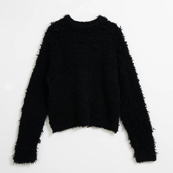 Zero Waste Handknitted Cashmere Sweater Black