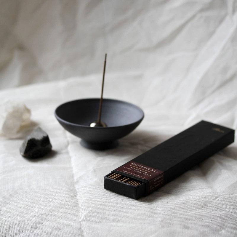 Mineral Purple, Incense Chalice in Terracotta. Zen. Artisan