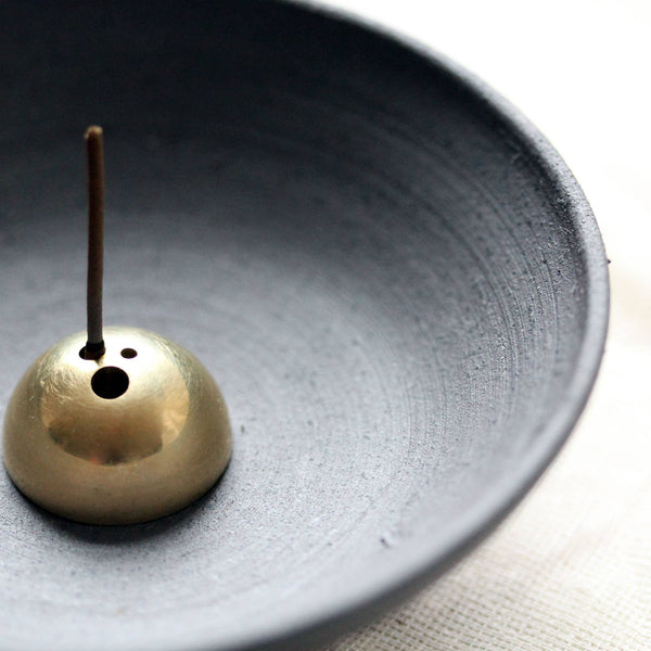 Mineral Purple, Incense Chalice in Terracotta. Zen. Artisan