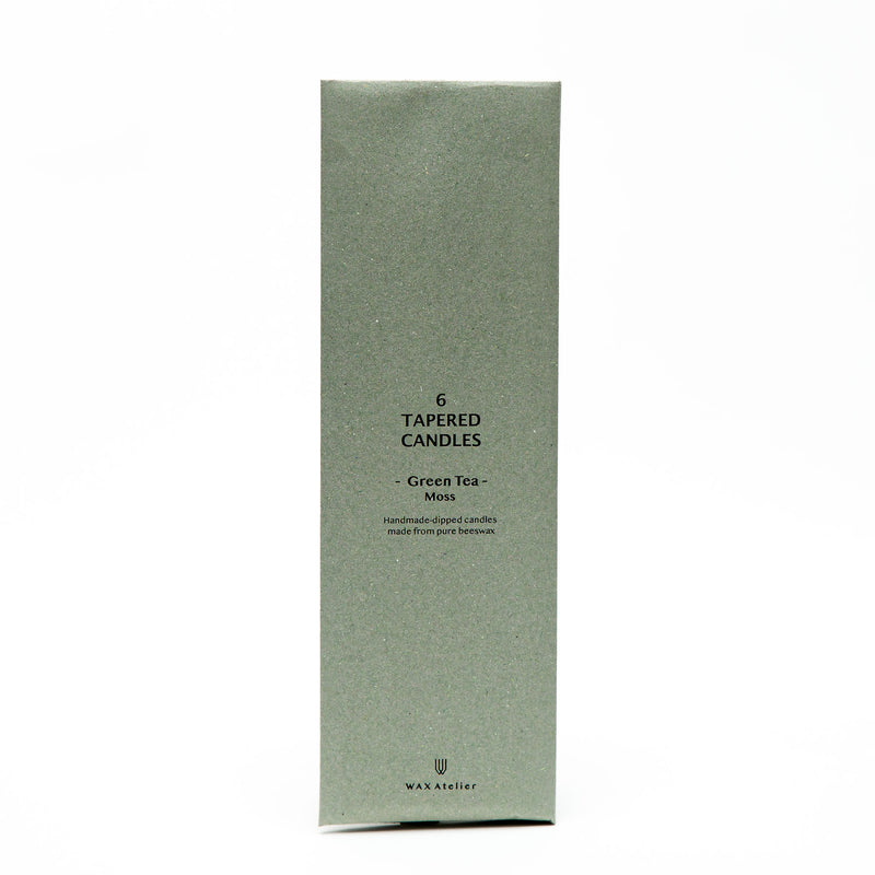 Green Tea - Moss Tapered Candles - Pack of 6