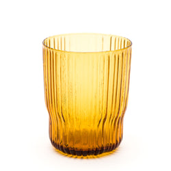 Amber Ripple Glass Tumbler