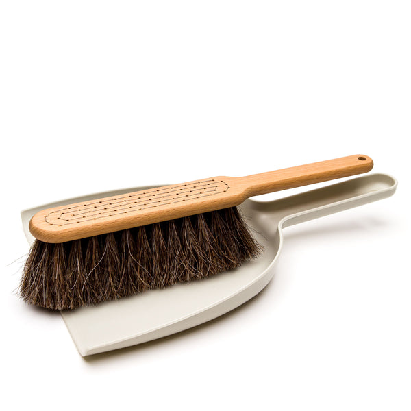 Stylish White Dust Pan & Brush Set