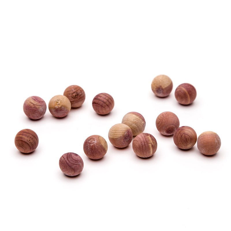 15 Cedar Wood  Balls In A Cotton Pouch