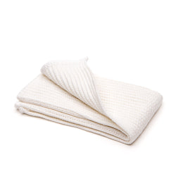 Household Cloth White Knit Stitch