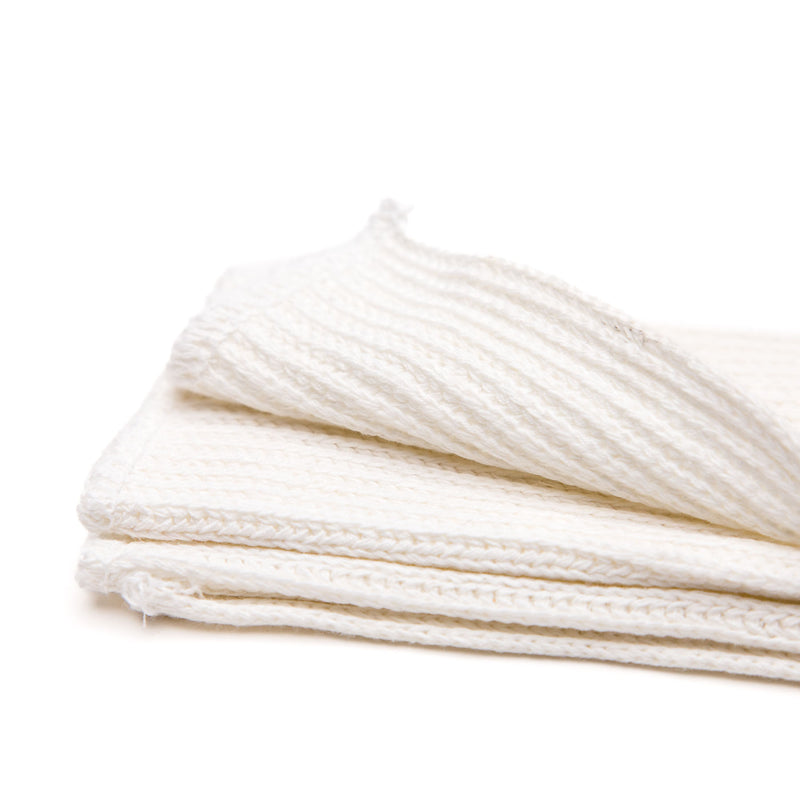 Household Cloth White Knit Stitch