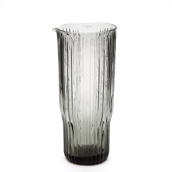 Smoke Ripple Glass Carafe