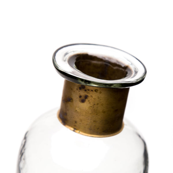 Medium Hammered Glass Bottle