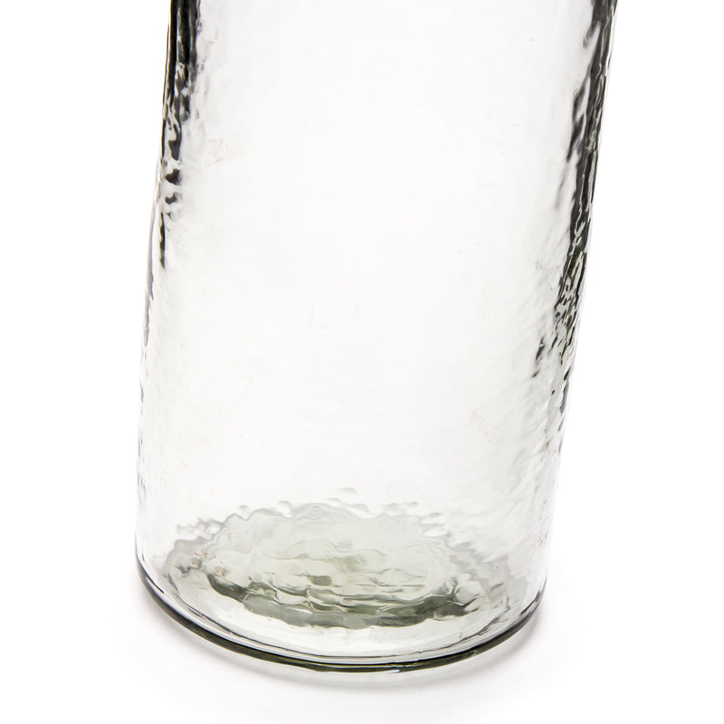 Medium Hammered Glass Bottle