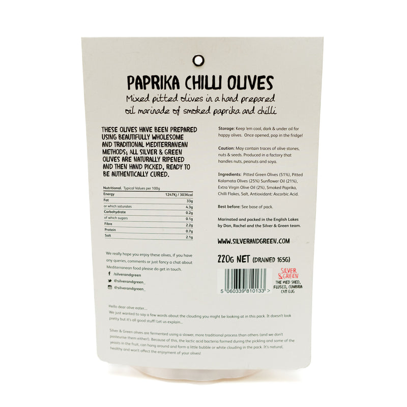 Silver & Green Paprika, Chilli Mixed Olives