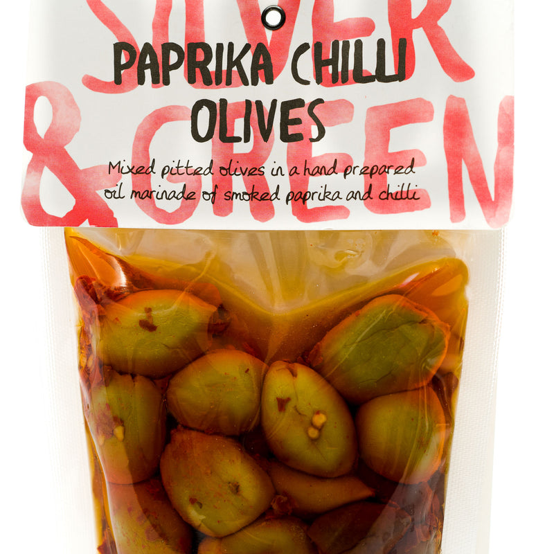 Silver & Green Paprika, Chilli Mixed Olives