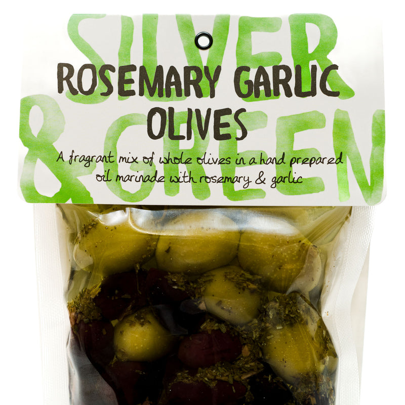 Silver & Green Rosemary & Garlic Mixed Olives