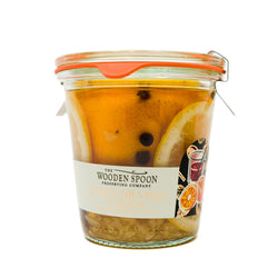 Stud Oranges With Brandy Mulled Wine Mix In Weck Jar