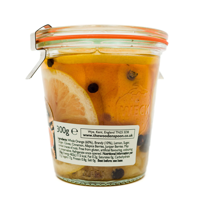 Stud Oranges With Brandy Mulled Wine Mix In Weck Jar