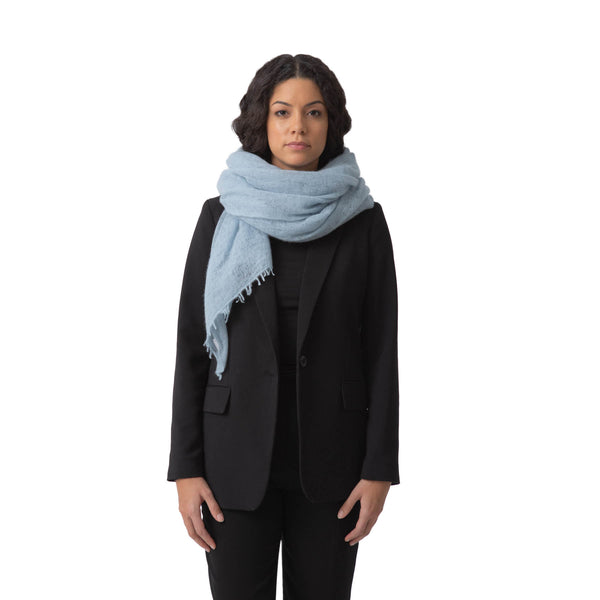 Felted Cashmere Scarf Mist Blue