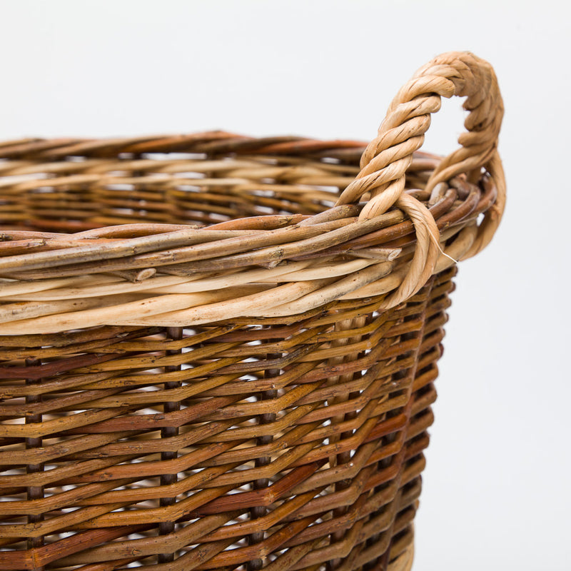 Medium Rustic Willow Log Basket