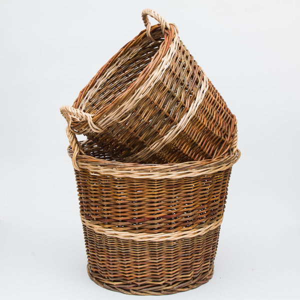 Medium Rustic Willow Log Basket