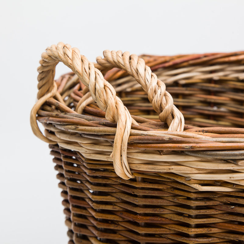 Medium Rustic Willow Log Basket