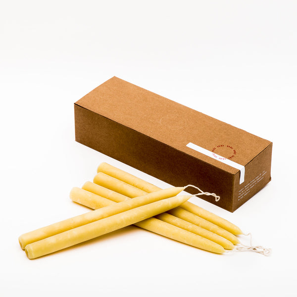 Organic Beeswax Taper Candles Box