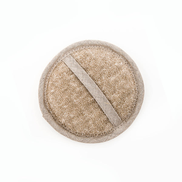 Small Linen Loofah Natural Oat