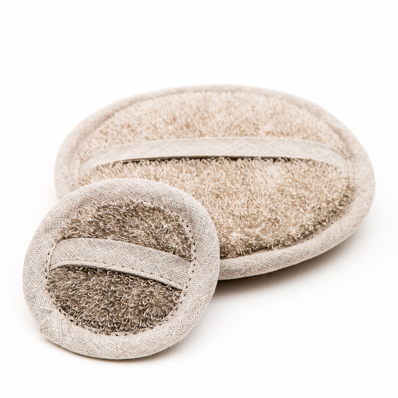 Large Linen Loofah Natural Oat