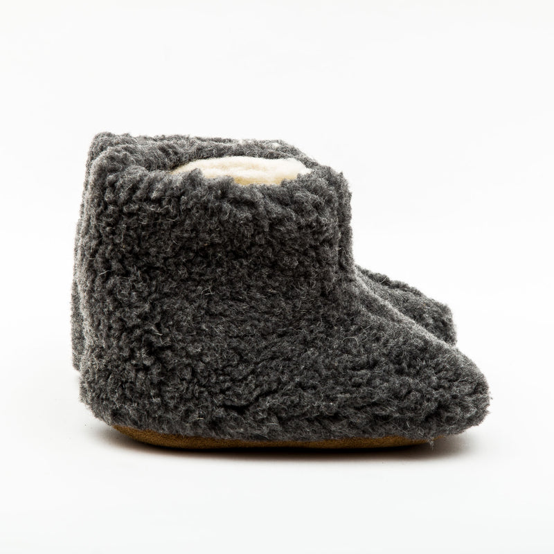 Nordic Grey Child Mountain Slipper Boots