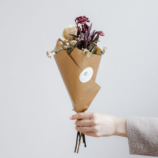 Natural dried rose flower bouquet Edinburgh Florist