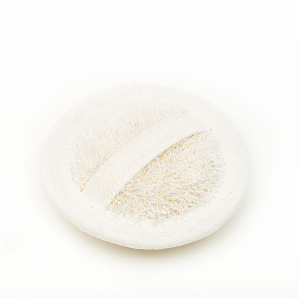 Small Linen Loofah Natural Cream