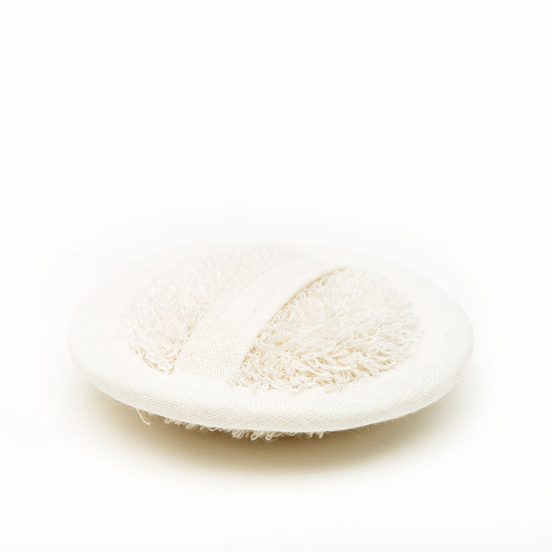 Small Linen Loofah Natural Cream