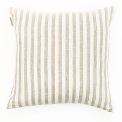 Beach Stripe Small Natural Linen Cushion