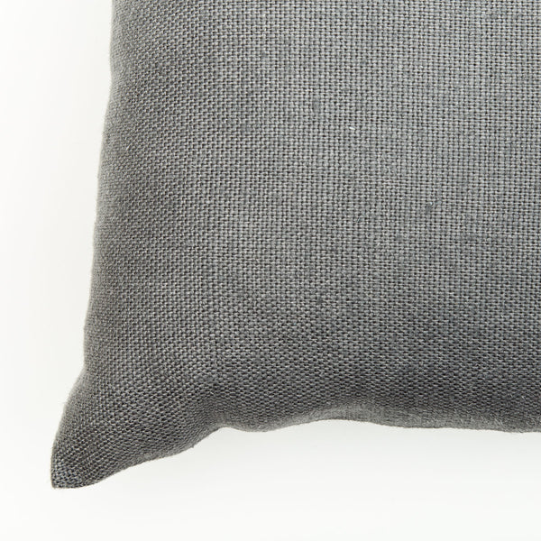 Slate Colour Large Natural Linen Cushion