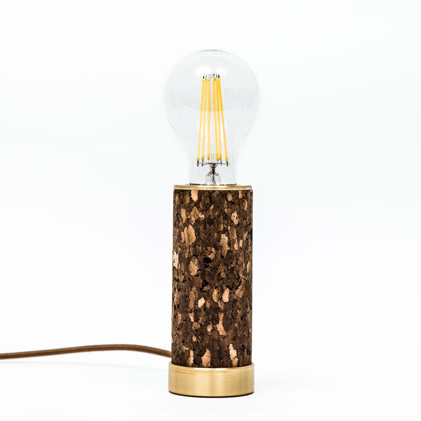 Dark Cork & Brass Desk Pillar