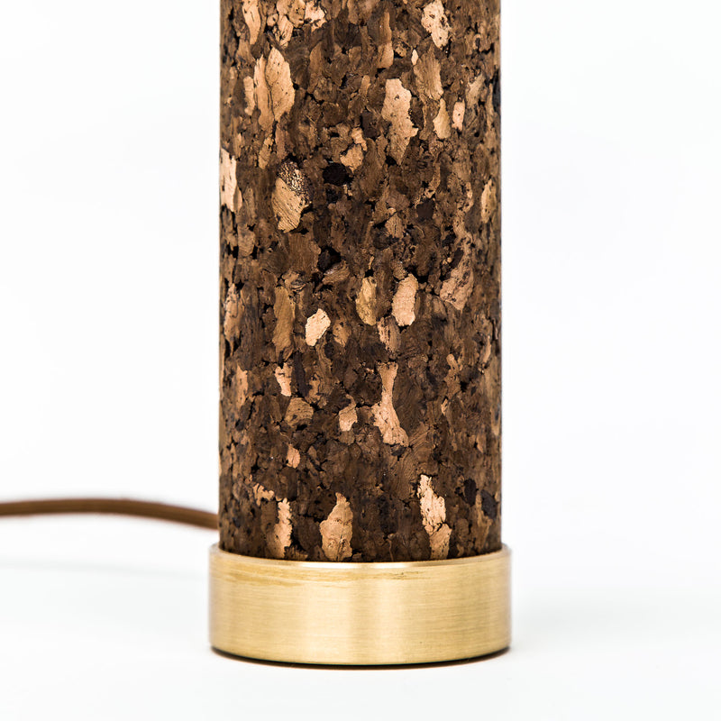 Dark Cork & Brass Desk Pillar