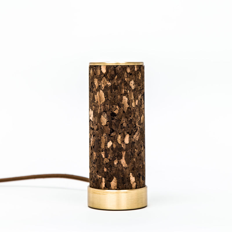 Dark Cork & Brass Desk Pillar