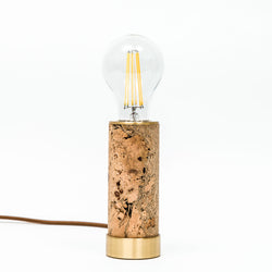 Natural Cork & Brass Desk Pillar