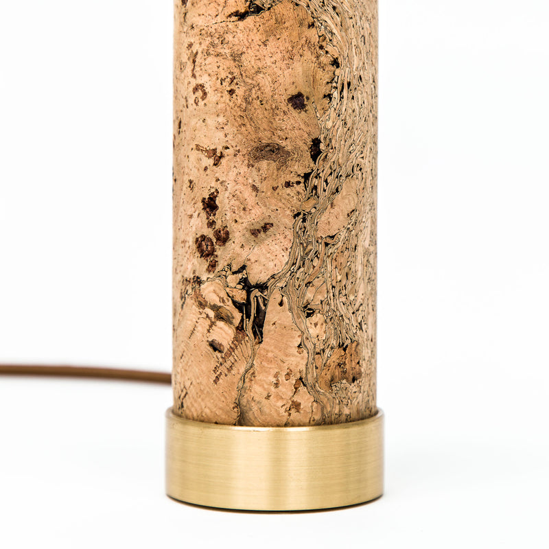Natural Cork & Brass Desk Pillar