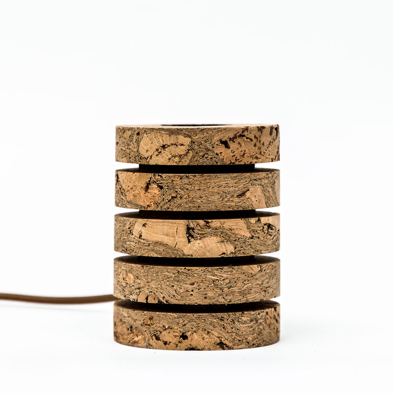 Natural Cork & Brass Desk Stack