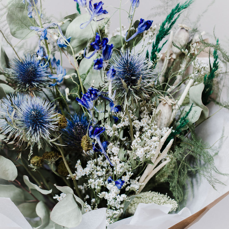 Blue Manhattan Luxury Dried Flower Bouquet